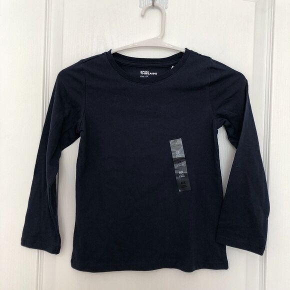 Epic Threads‎ Kids Shirt 6X Blue Stretch Long Sleeve Crew Neck NWT - Picture 1 of 5